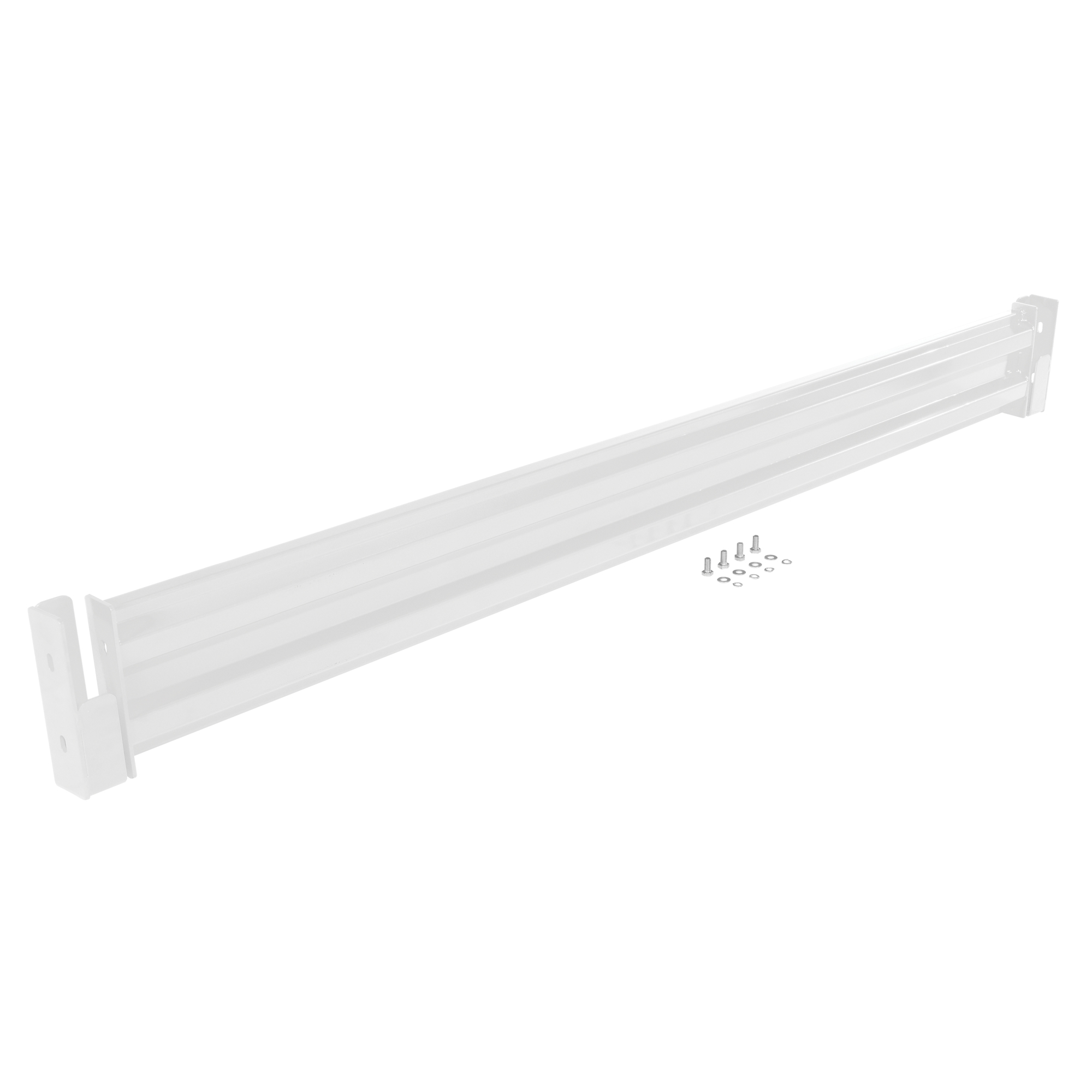 Vestil Drop-In Style Guard Rail - 90in., 2 Ribbed, White, Model# GR-F2R-DI-8-WT